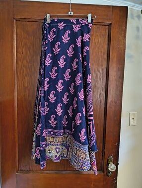 FOUR Sari Style Wrap Skirts, EUC